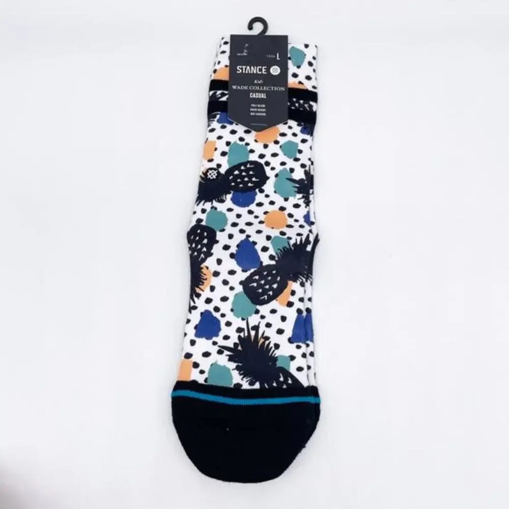 Stance‎ Youth Kids Pineapple Polka Crew Socks Multicolor Size L 3-5.5